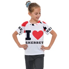 I Love Sherbet Kids  Mesh Piece Tee