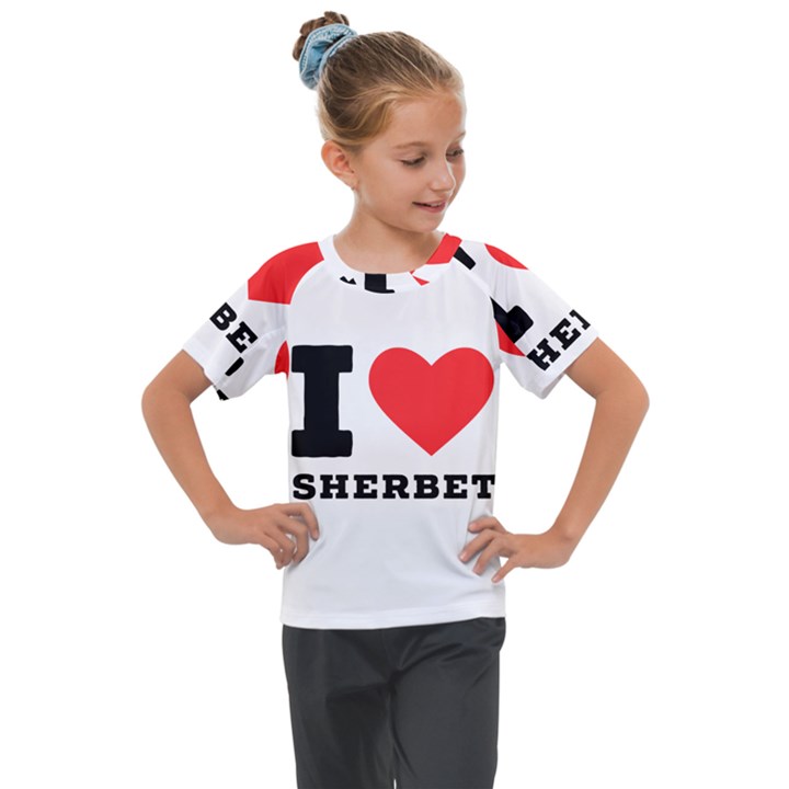 I love sherbet Kids  Mesh Piece Tee