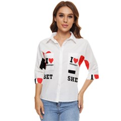 I love sherbet Women s Quarter Sleeve Pocket Shirt