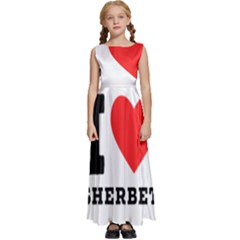 I love sherbet Kids  Satin Sleeveless Maxi Dress