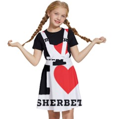 I love sherbet Kids  Apron Dress