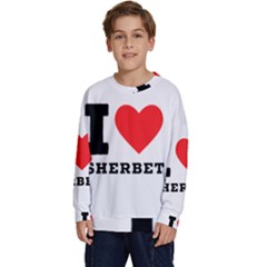 I love sherbet Kids  Long Sleeve Jersey