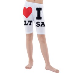 I Love Salt Kids  Mid Length Swim Shorts by ilovewhateva