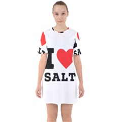 I Love Salt Sixties Short Sleeve Mini Dress by ilovewhateva