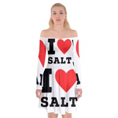 I Love Salt Off Shoulder Skater Dress by ilovewhateva