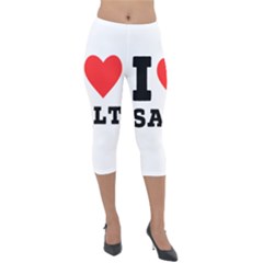 I Love Salt Lightweight Velour Capri Leggings  by ilovewhateva