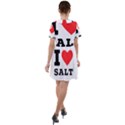 I love salt Short Sleeve Shoulder Cut Out Dress  View2