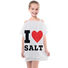 I Love Salt Kids  One Piece Chiffon Dress by ilovewhateva