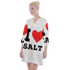 I Love Salt Open Neck Shift Dress by ilovewhateva