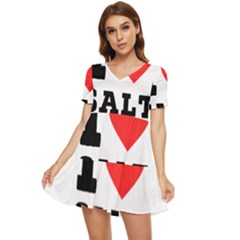 I Love Salt Tiered Short Sleeve Babydoll Dress by ilovewhateva