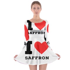 I Love Saffron Long Sleeve Skater Dress by ilovewhateva