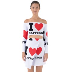 I Love Saffron Off Shoulder Top With Skirt Set by ilovewhateva