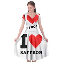 I Love Saffron Cap Sleeve Wrap Front Dress by ilovewhateva