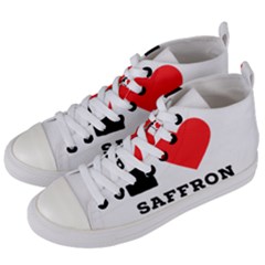 I Love Saffron Women s Mid-top Canvas Sneakers by ilovewhateva