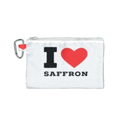 I Love Saffron Canvas Cosmetic Bag (small) by ilovewhateva