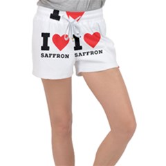 I Love Saffron Women s Velour Lounge Shorts by ilovewhateva