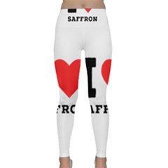 I Love Saffron Lightweight Velour Classic Yoga Leggings by ilovewhateva