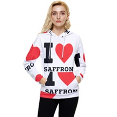 I Love Saffron Women s Lightweight Drawstring Hoodie by ilovewhateva