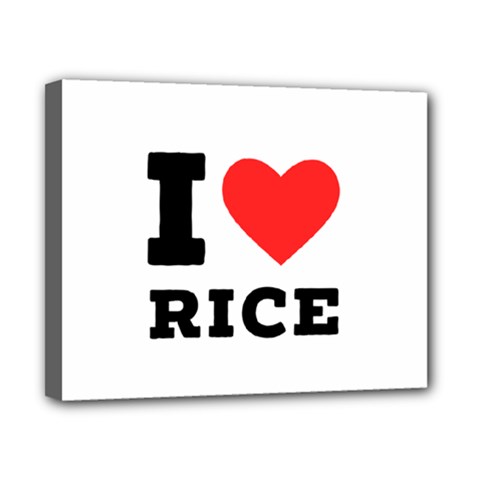 I Love Rice Canvas 10  X 8  (stretched) by ilovewhateva