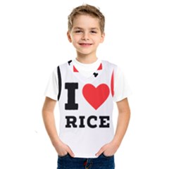 I Love Rice Kids  Basketball Tank Top by ilovewhateva