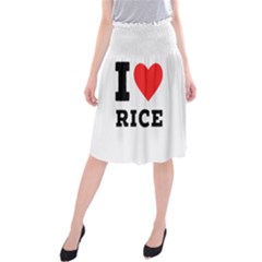 I Love Rice Midi Beach Skirt by ilovewhateva