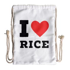 I Love Rice Drawstring Bag (large) by ilovewhateva