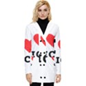 I love rice Button Up Hooded Coat  View1