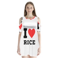 I Love Rice Shoulder Cutout Velvet One Piece by ilovewhateva