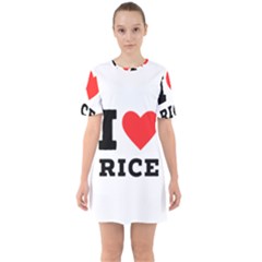 I Love Rice Sixties Short Sleeve Mini Dress by ilovewhateva