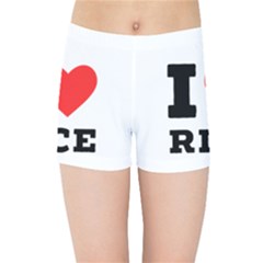 I Love Rice Kids  Sports Shorts by ilovewhateva