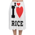 I love rice Velvet Flared Midi Skirt View1