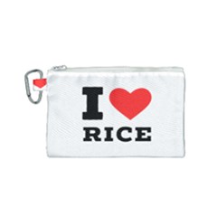 I Love Rice Canvas Cosmetic Bag (small) by ilovewhateva