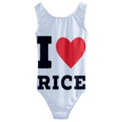 I Love Rice Kids  Cut-out Back One Piece Swimsuit by ilovewhateva