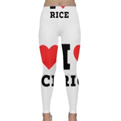 I Love Rice Lightweight Velour Classic Yoga Leggings by ilovewhateva