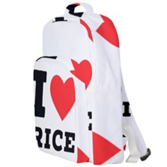 I Love Rice Double Compartment Backpack by ilovewhateva