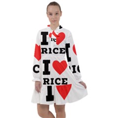 I Love Rice All Frills Chiffon Dress by ilovewhateva