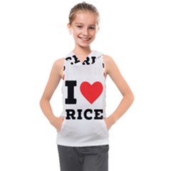 I Love Rice Kids  Sleeveless Hoodie by ilovewhateva