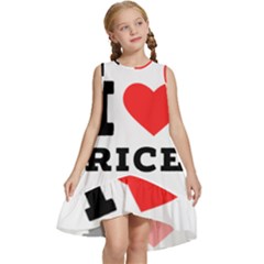 I Love Rice Kids  Frill Swing Dress by ilovewhateva