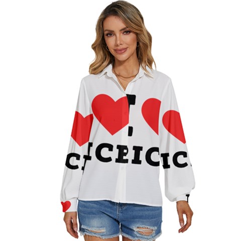 I Love Rice Women s Long Sleeve Button Up Shirt by ilovewhateva