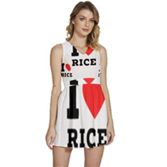 I Love Rice Sleeveless High Waist Mini Dress by ilovewhateva