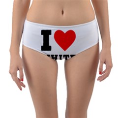 I Love White Wine Reversible Mid-waist Bikini Bottoms by ilovewhateva