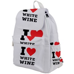 I Love White Wine Top Flap Backpack by ilovewhateva