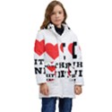 I love white wine Kids  Hooded Longline Puffer Jacket View1