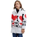 I love white wine Kids  Hooded Longline Puffer Jacket View3