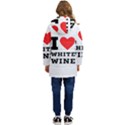 I love white wine Kids  Hooded Longline Puffer Jacket View4