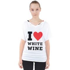 I Love White Wine V-neck Dolman Drape Top by ilovewhateva