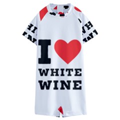 I Love White Wine Kids  Boyleg Half Suit Swimwear by ilovewhateva