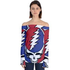 Grateful Dead Off Shoulder Long Sleeve Top by Mog4mog4