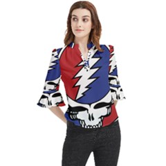 Grateful Dead Loose Horn Sleeve Chiffon Blouse