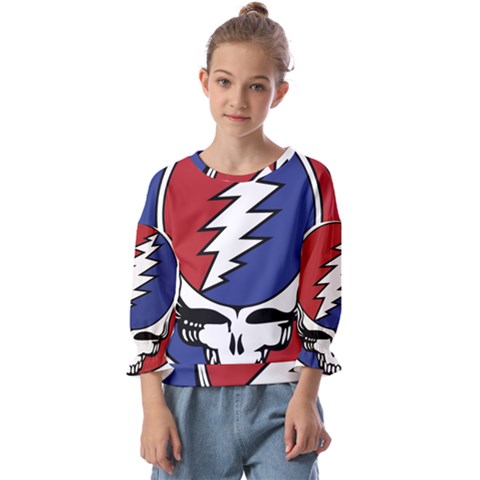 Grateful Dead Kids  Cuff Sleeve Top by Mog4mog4